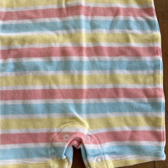 Janie and jack pastel striped polo romper - Picture 2 of 5